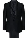 TAGLIATORE BLUE NAVY SINGLE-BREASTED WOOL SUIT