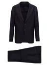 Tagliatore Pinstripe Single-breasted Suit In Blue