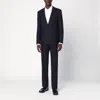 Tagliatore Blue Pinstriped Single-breasted Wool Suit In Blue