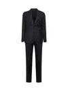 Tagliatore Blue Pinstriped Wool Vesuvio Single-breasted Suit In Blue