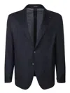 Tagliatore Two-button Blazer In Silk-wool Blend In Blue