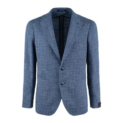TAGLIATORE TAGLIATORE BLUE SINGLE-BREASTED BLAZER