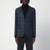 TAGLIATORE BLUE SINGLE-BREASTED CHECKED JACKET