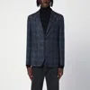 Tagliatore Blue Single-breasted Checked Jacket