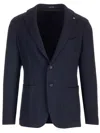 TAGLIATORE BLUE SINGLE-BREASTED JACKET