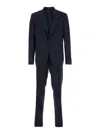 Tagliatore Blue Single-breasted Suit With Peak Revers In Wool Man