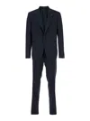Tagliatore Blue Single-breasted Suit With Peak Revers In Wool Man In Blue