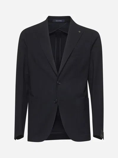 TAGLIATORE BLUE STRETCH VIRGIN WOOL MONTECARLO BLAZER