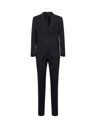 Tagliatore Blue Stretch Virgin Wool Single-breasted Suit