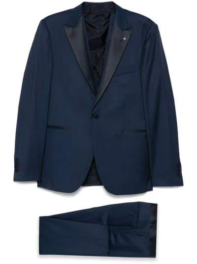 Tagliatore Blue Suit With Jacket, Waistcoat And Trousers