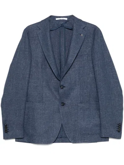 TAGLIATORE BLUE TEXTURED BLAZER