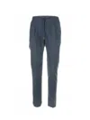 Tagliatore Blue Trousers With Drawstring