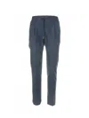 Tagliatore Blue Trousers With Drawstring In Blue
