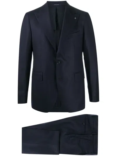 TAGLIATORE TAGLIATORE BLUE VIRGIN WOOL DRESS SUIT