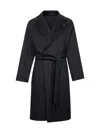 Tagliatore Blue Virgin Wool Hendricks Wrap Coat In Blue