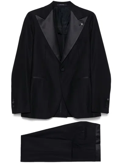TAGLIATORE BLUE VIRGIN WOOL SINGLE-BREASTED SUIT