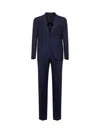 Tagliatore Blue Virgin Wool Vesuvio Single-breasted Suit In Blue
