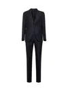 Tagliatore Blue Virgin Wool Vesuvio Single-breasted Suit In Blue