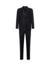 Tagliatore Blue Virgin Wool Vesuvio Tuxedo Suit In Blue