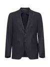 Tagliatore Blue Wool And Cashmere Montecarlo Single-breasted Blazer
