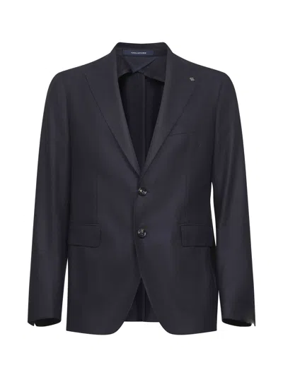 Tagliatore Blue Wool And Cashmere Montecarlo Single-breasted Blazer