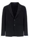 Tagliatore Cashmere Blazer Notch Lapel Front Pockets In Blue