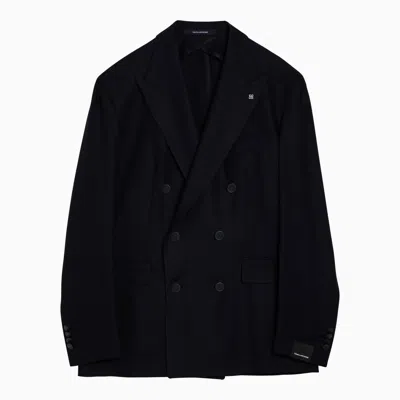 Tagliatore New York Black Wool Double-breasted Jacket