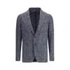 Tagliatore Rev. Lancia Microfantasia Blazer In Gray