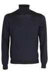 Tagliatore Blue Wool-silk Sweater In Blue