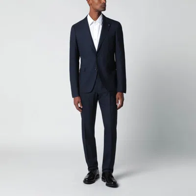 Tagliatore Blue Wool Single-breasted Suit