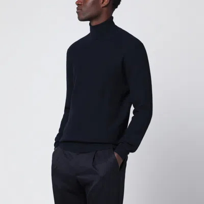 TAGLIATORE TAGLIATORE | BLUE WOOL TURTLENECK SWEATER