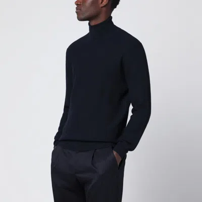 Tagliatore Wool Turtleneck Sweater Long Sleeves In Black
