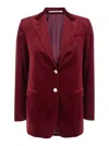 Tagliatore Single Breasted Bertha Blazer In Burgundy
