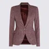 Tagliatore Tailored Jacket With Flap Pockets And Vent In Burgundy