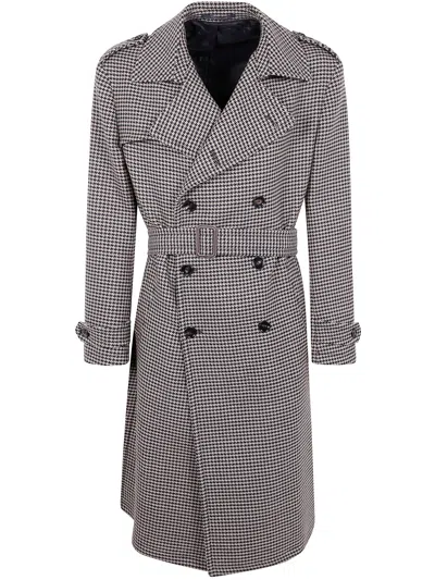Tagliatore "born" Men`s Trench Coat In Multi