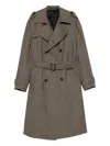 Tagliatore Houndstooth Double-breasted Coat In Brown