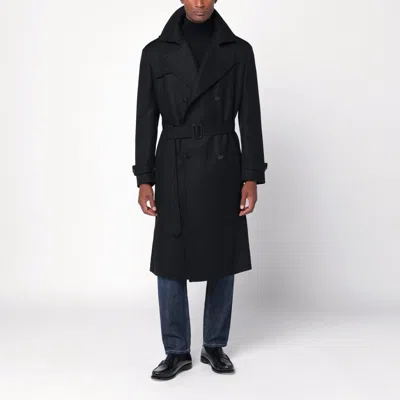 TAGLIATORE BORNS BLACK BELTED COAT