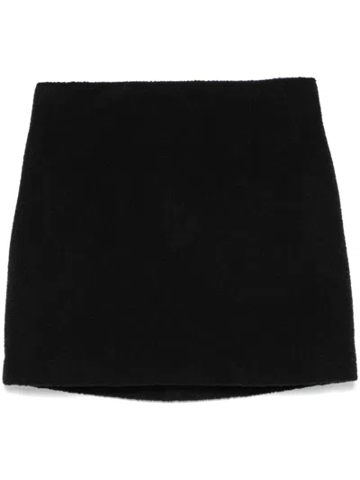Tagliatore Bouclé Mini Skirt In Black
