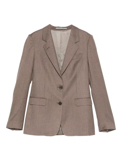 Tagliatore Brauner Blazer Mit Fallendem Revers