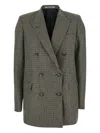 Tagliatore Brauner Blazer Mit Hahnentrittmuster  In Black