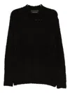 Tagliatore Roll-neck Fluffy Jumper In Black