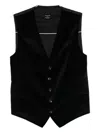 Tagliatore Brian Button Waistcoat In Black