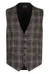 Tagliatore Brian Single-breasted Vest In Brown