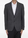 Tagliatore Wool And Cashmere Jacket In 灰色