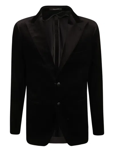 TAGLIATORE BROOCH-DETAIL BLAZER