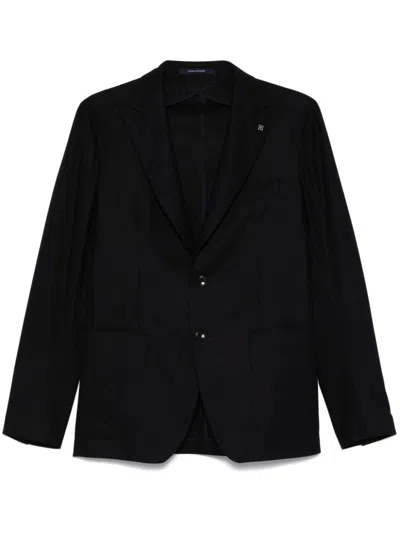 Tagliatore Brooch-detail Blazer In Black