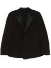 Tagliatore Brooch-detail Blazer In Brown