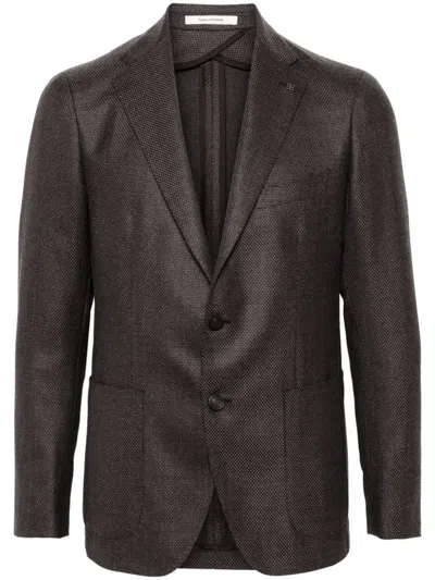 Tagliatore Men Man Single Breast Jacket In Brown
