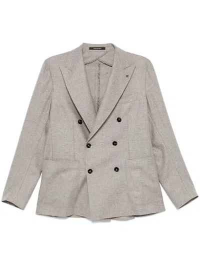 Tagliatore Sakko Mit Anstecknadel In Grau