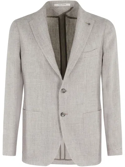 TAGLIATORE BROOCH-DETAIL BLAZER